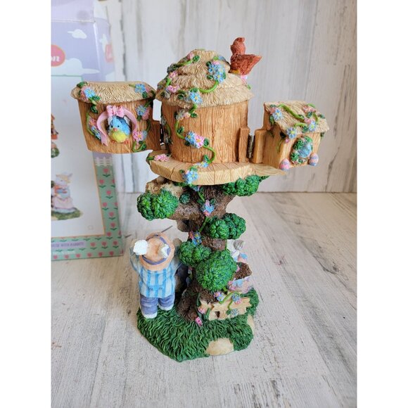 Easter collection large treehouse rabbits unique rustic decor birdhouse unique - Picture 7 of 11